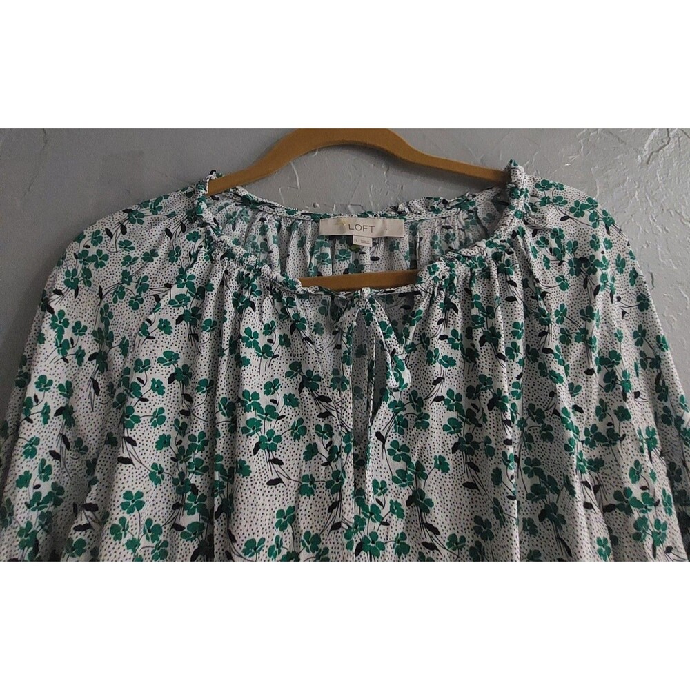 Loft Tops Blouse Women's L, 100% Rayón, 20 Inch Of Armp To Armp - Picture 9 of 11